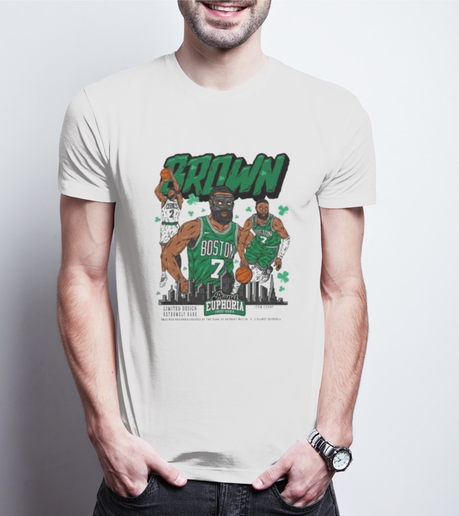 Boston Celtics Jaylen Brown Exclusive Basketball Planet Euphoria T-Shirt