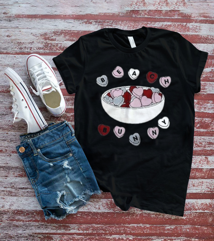 Beach Bunny Candy Heart Bowl T-Shirt