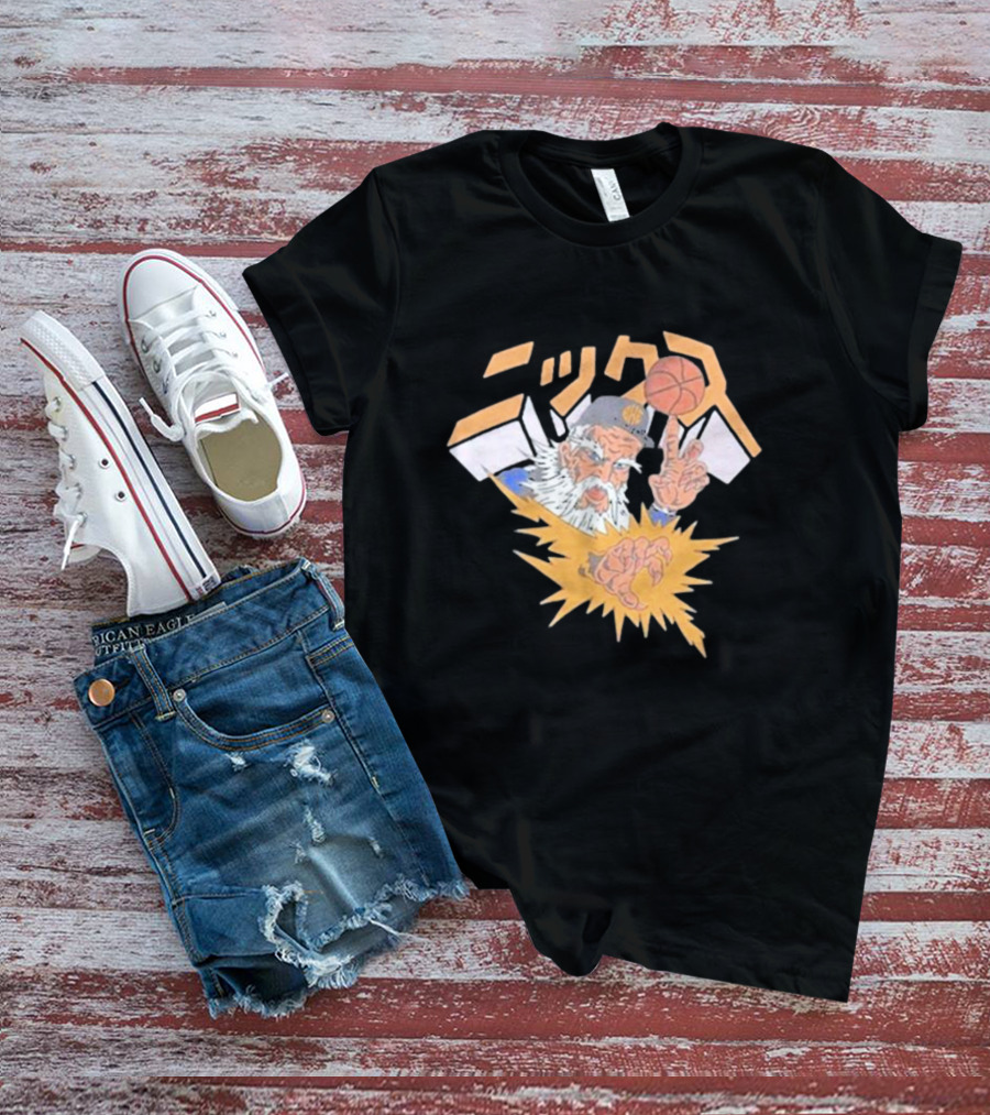 Big Knick Energy Anime Knicks Wizard Basketball Wizardry In Japanese T-Shirt