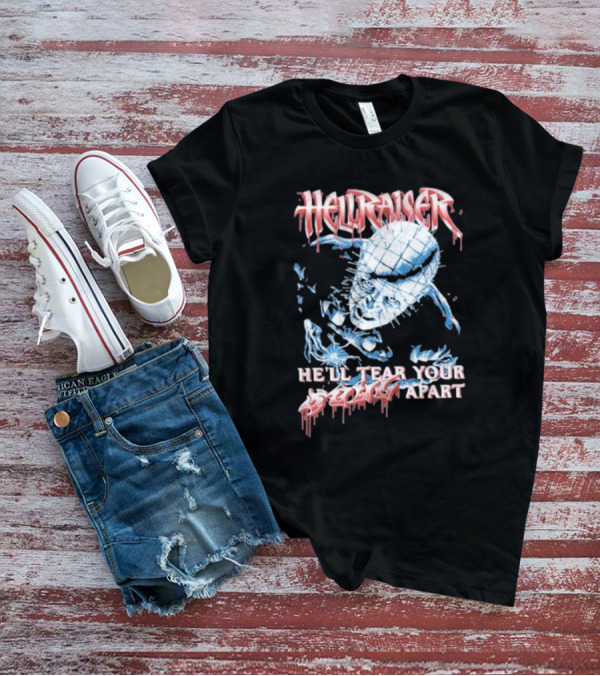 Hellraiser He'll Tear Your Soul Apart Pinhead Horror T-Shirt