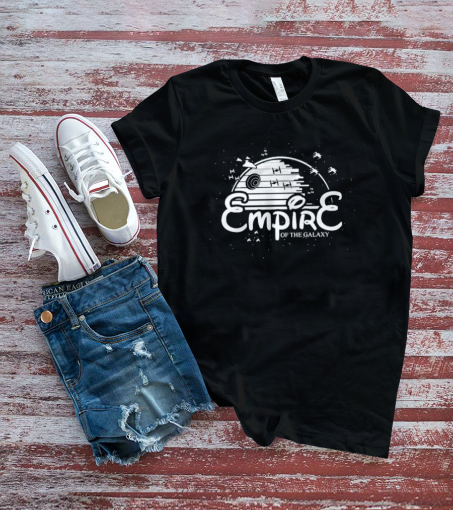 Empire Of The Galaxy Death Star And Tie Fighters T-Shirt