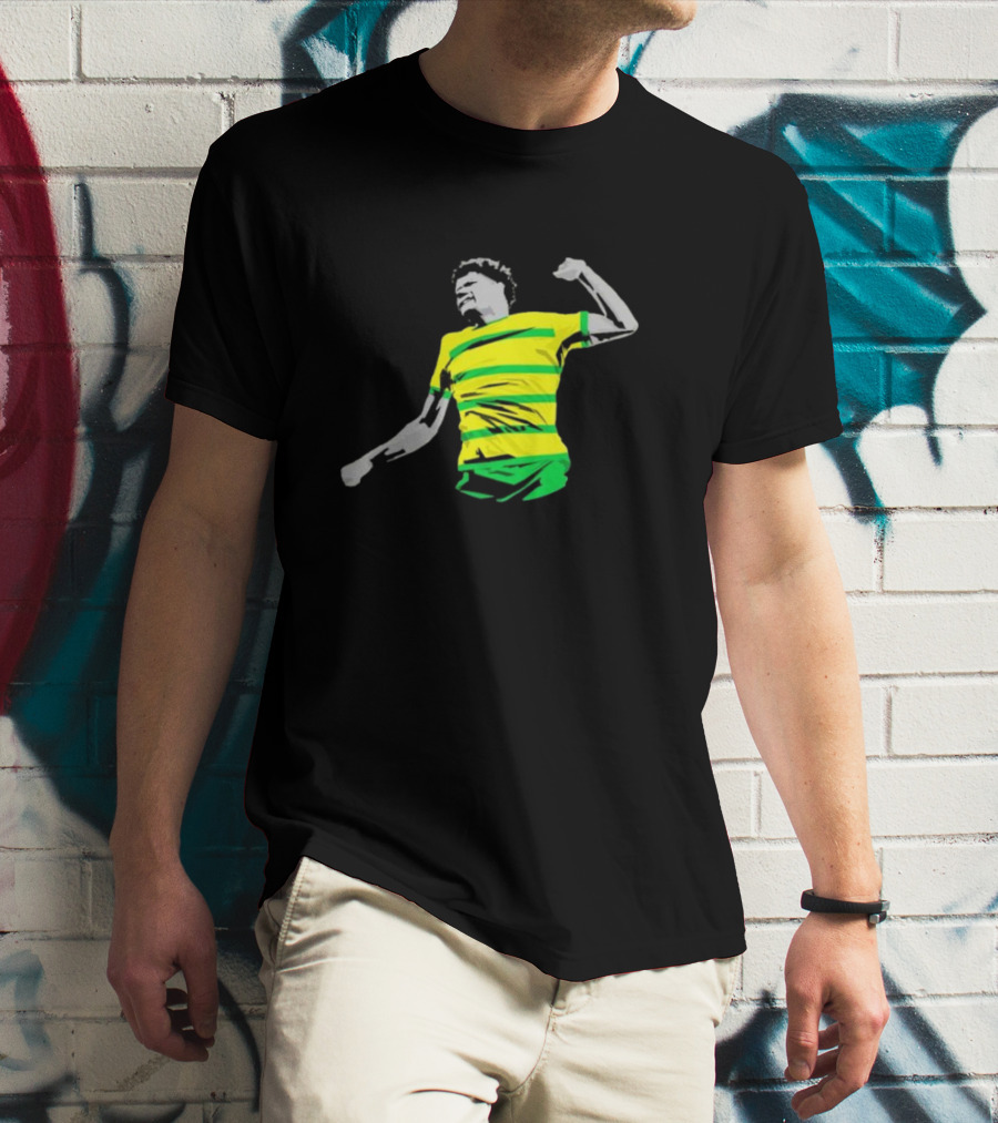 GS17 Gabriel Sara Norwich Football Celebration Iconic Stripes T-Shirt