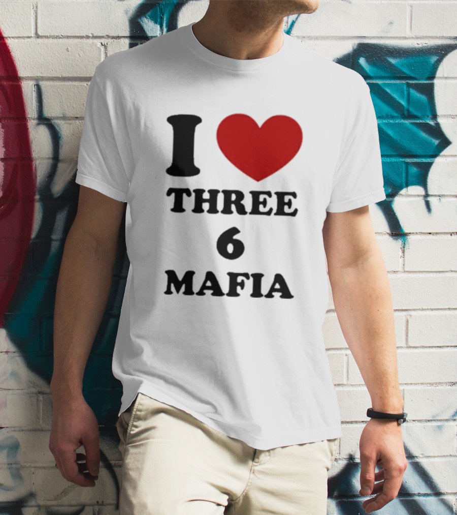 I Love Heart Three 6 Mafia T-Shirt