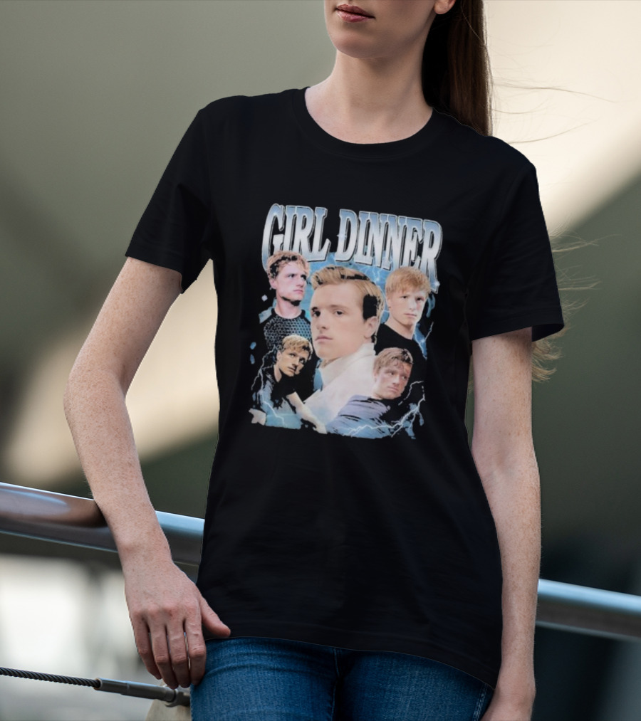 Girl Dinner Josh Hutcherson Collage Multiple Expressions T-Shirt