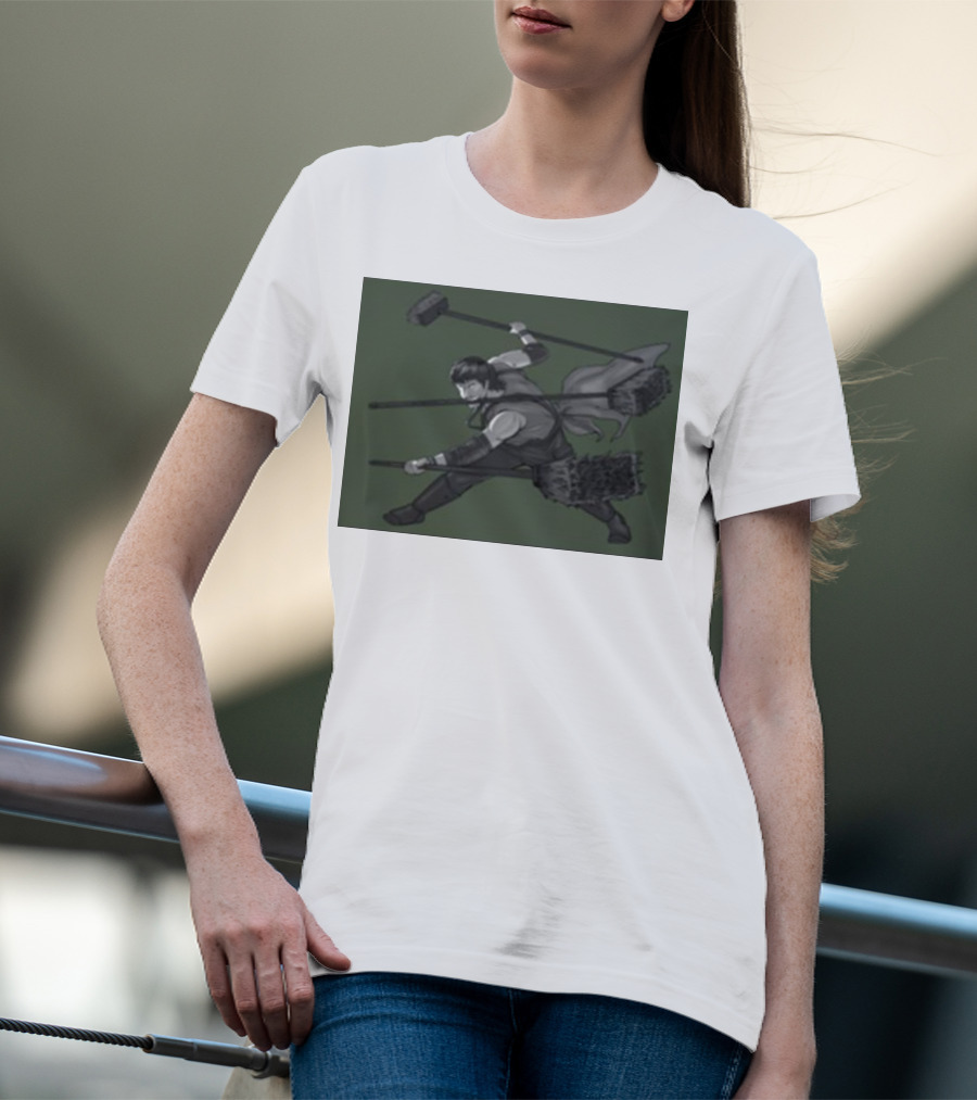 Three Broom Stance Cosplay Zoro T-Shirt