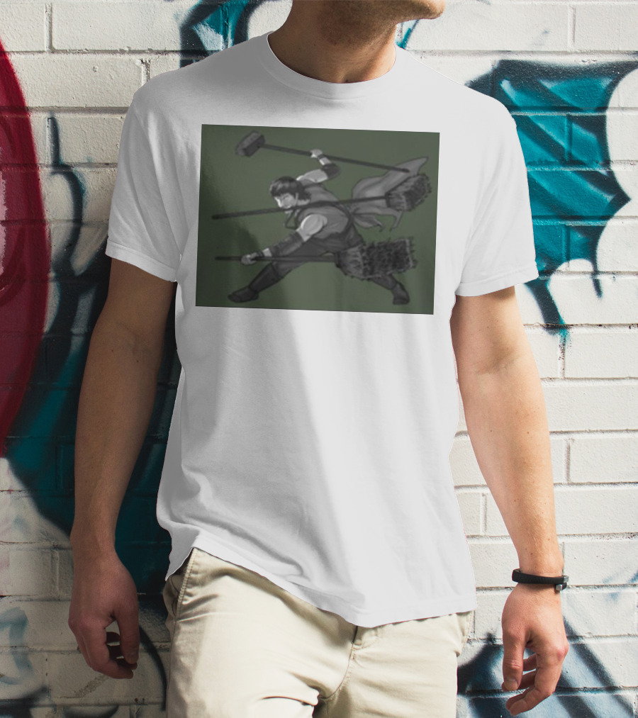 Three Broom Stance Cosplay Zoro T-Shirt