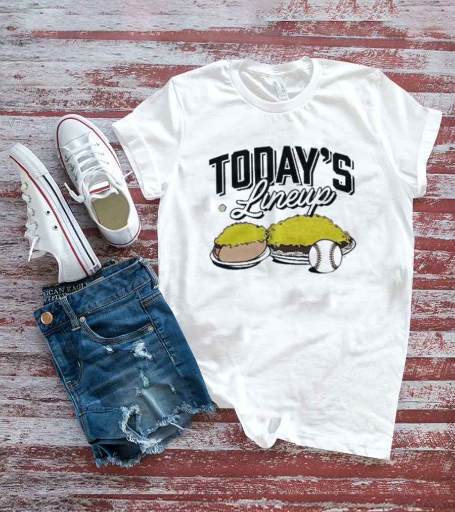 Today's Lineup Baked Potato Mac And Cheese Baseball T-Shirt