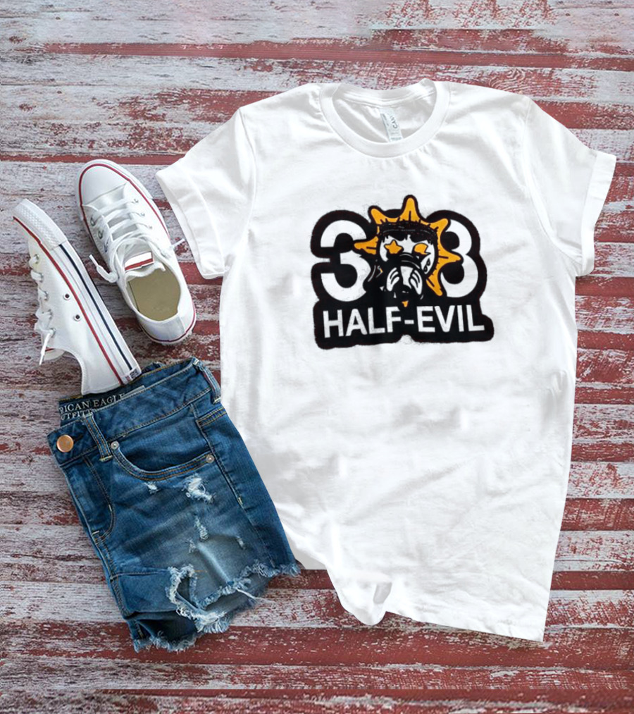 388 Half-Evil Sunburst Mask T-Shirt