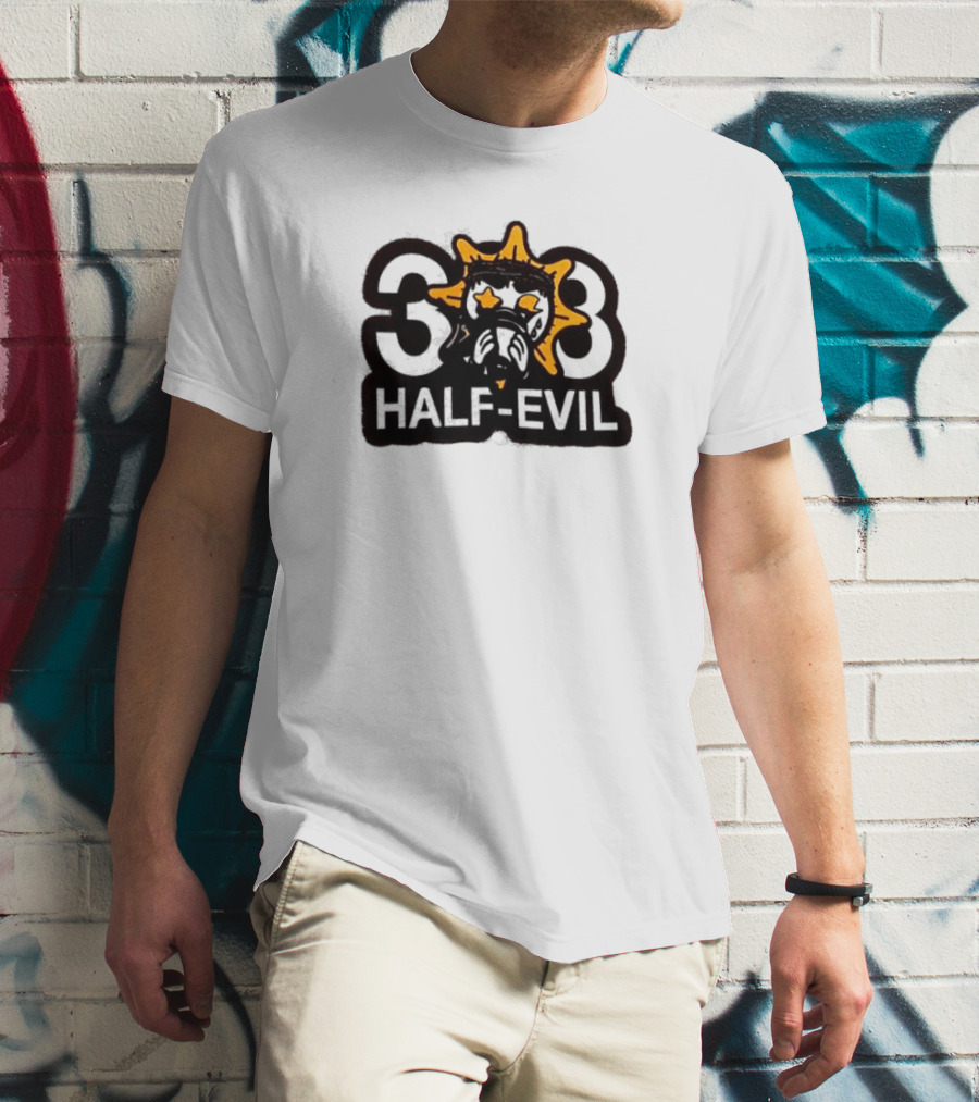 388 Half-Evil Sunburst Mask T-Shirt