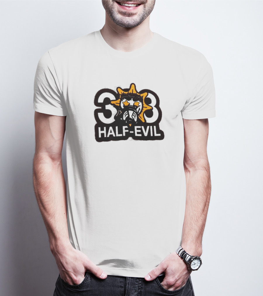 388 Half-Evil Sunburst Mask T-Shirt