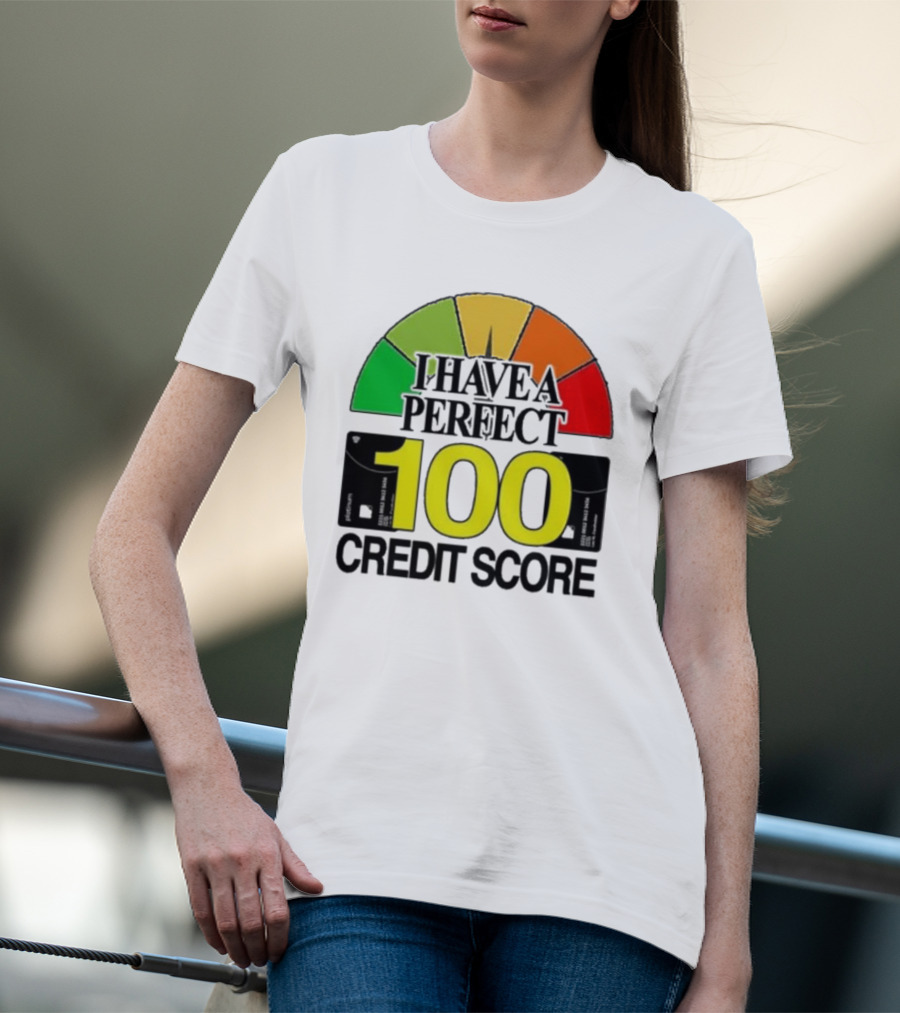 I Have A Perfect 100 Credit Score Gauge Graph T-Shirt