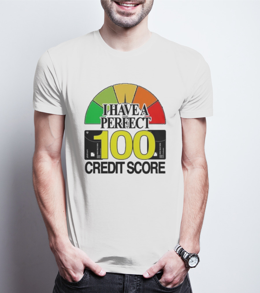 I Have A Perfect 100 Credit Score Gauge Graph T-Shirt