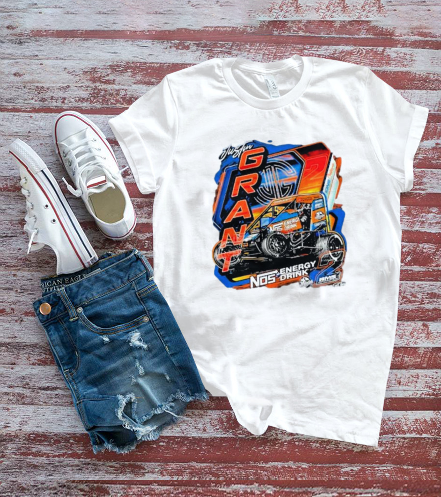 Justin Grant NOS Energy Drink Racing Car JMS T-Shirt