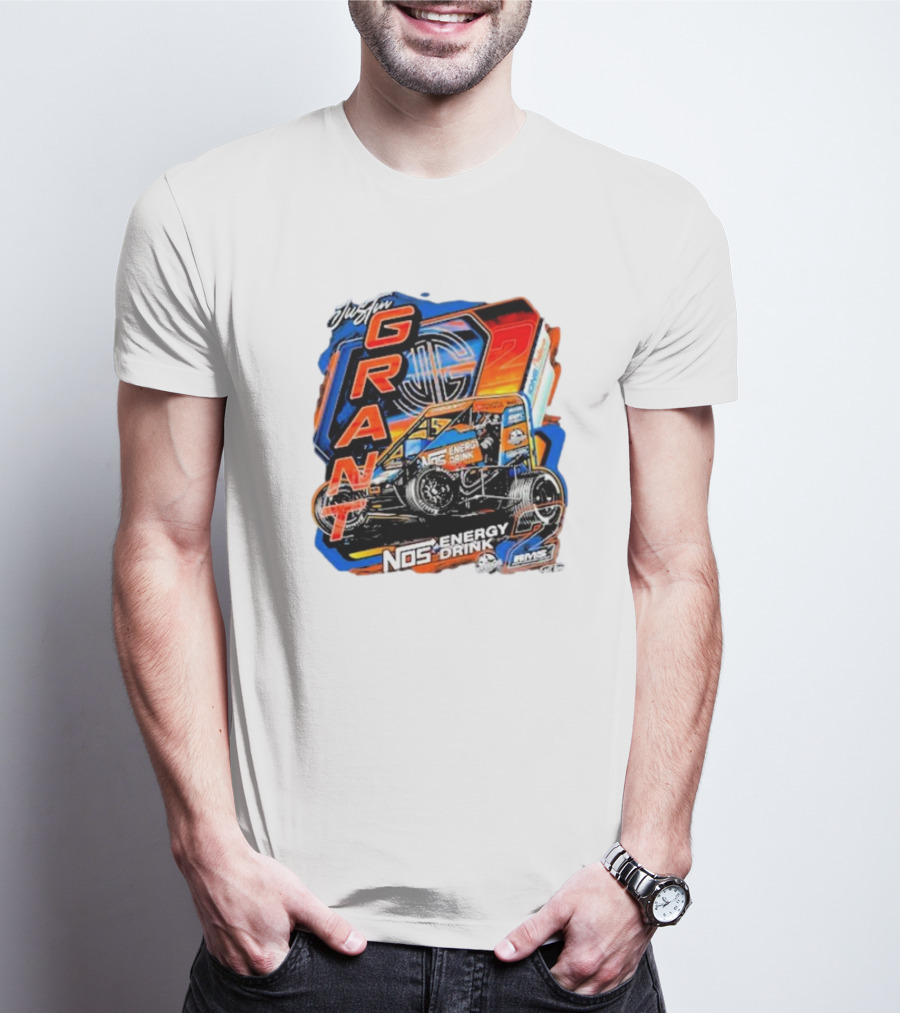 Justin Grant NOS Energy Drink Racing Car JMS T-Shirt