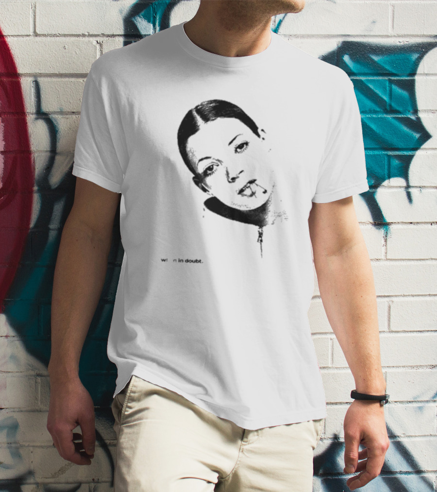 90s Kate Moss When In Doubt Portrait T-Shirt