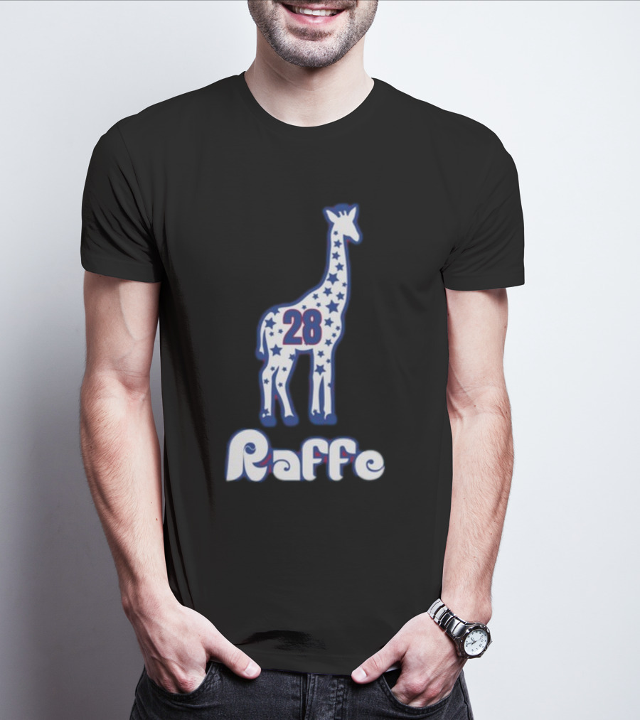 Phillygoat Raffe 28 Star-Patterned Giraffe Jersey T-Shirt