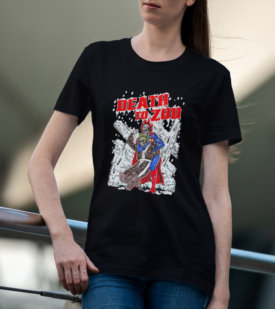 Death To Zod Battle Against Villain In Ice Fortress T-Shirt