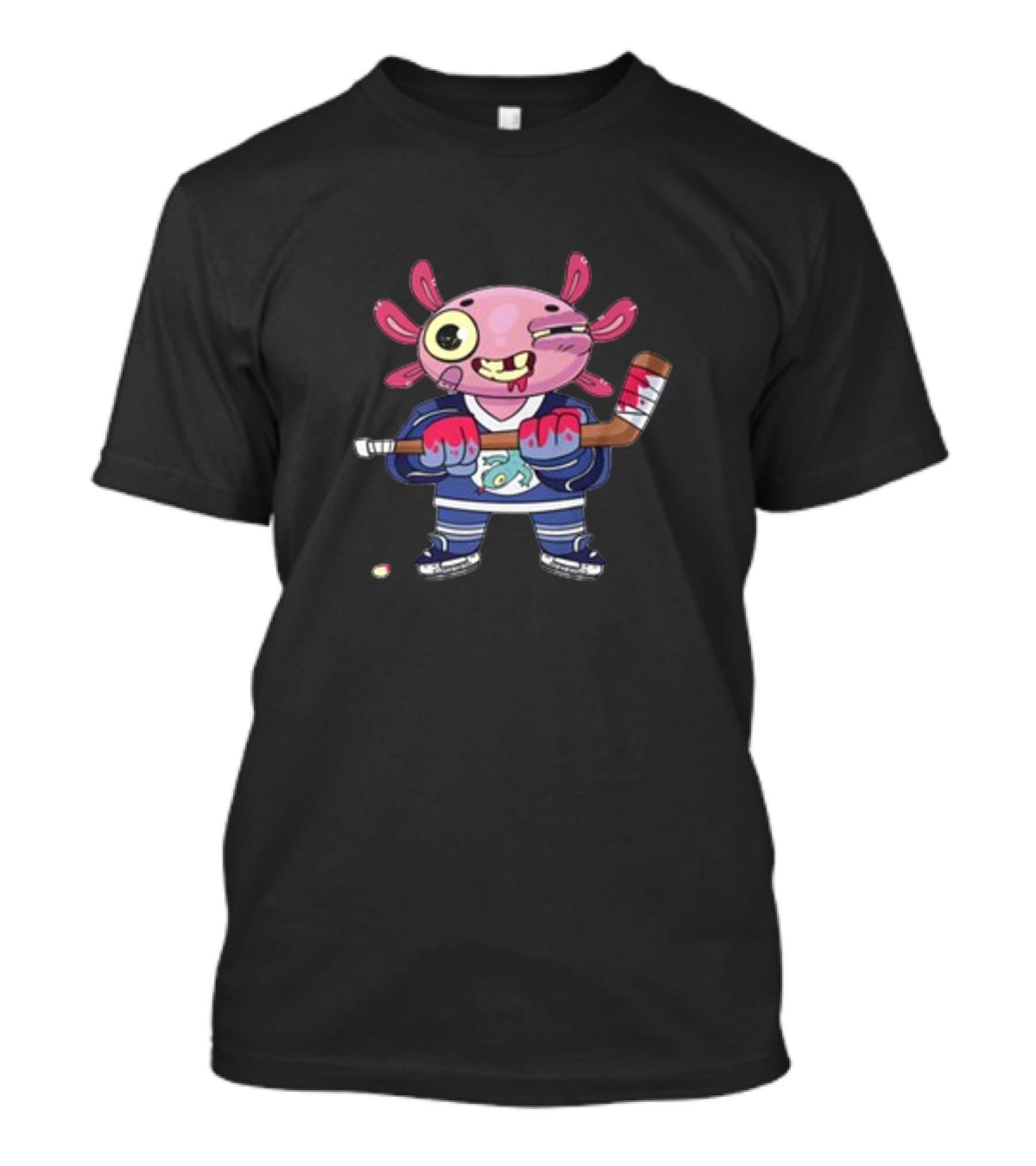 Hockey Axolotl Team Mascot Aftermath T-Shirt