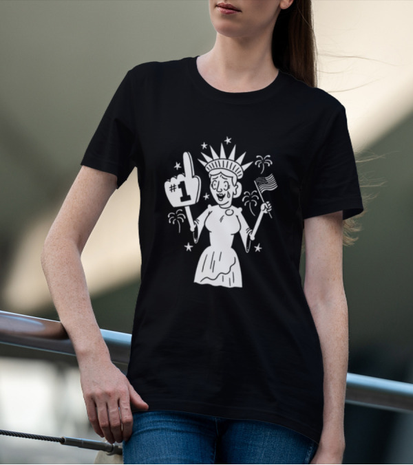 Lady Liberty Patriotic Joy Number One American T-Shirt