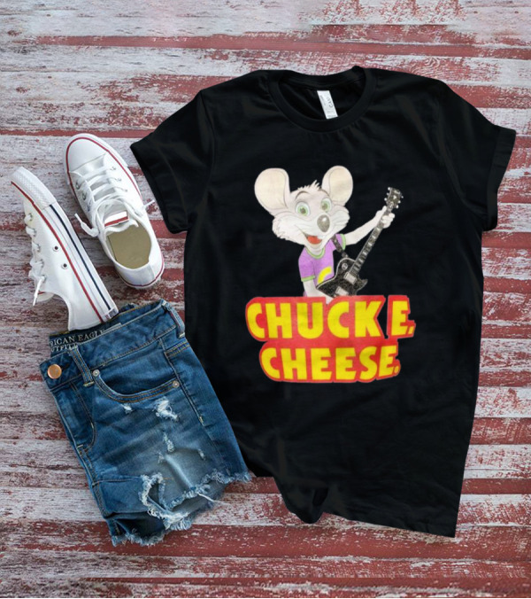 Chuck E Cheese Logo Rat With Guitar T-Shirt
