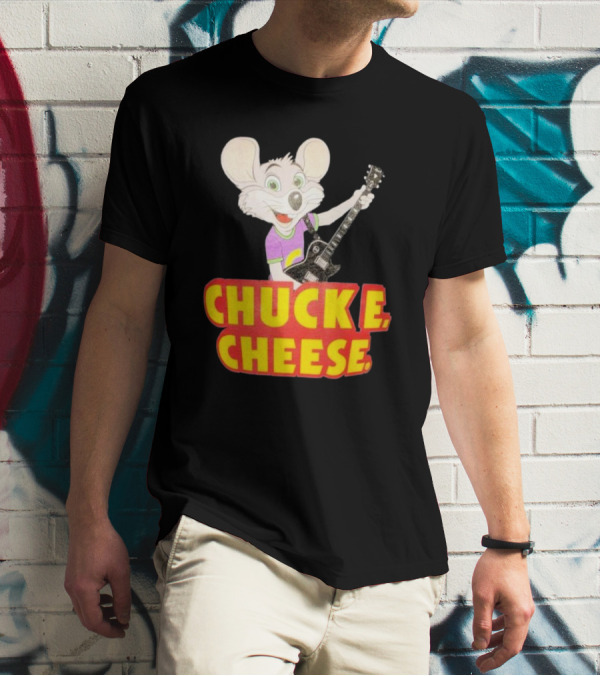 Chuck E Cheese Logo Rat With Guitar T-Shirt
