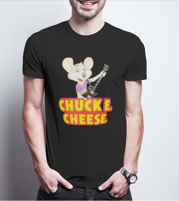 Chuck E Cheese Logo Rat With Guitar T-Shirt