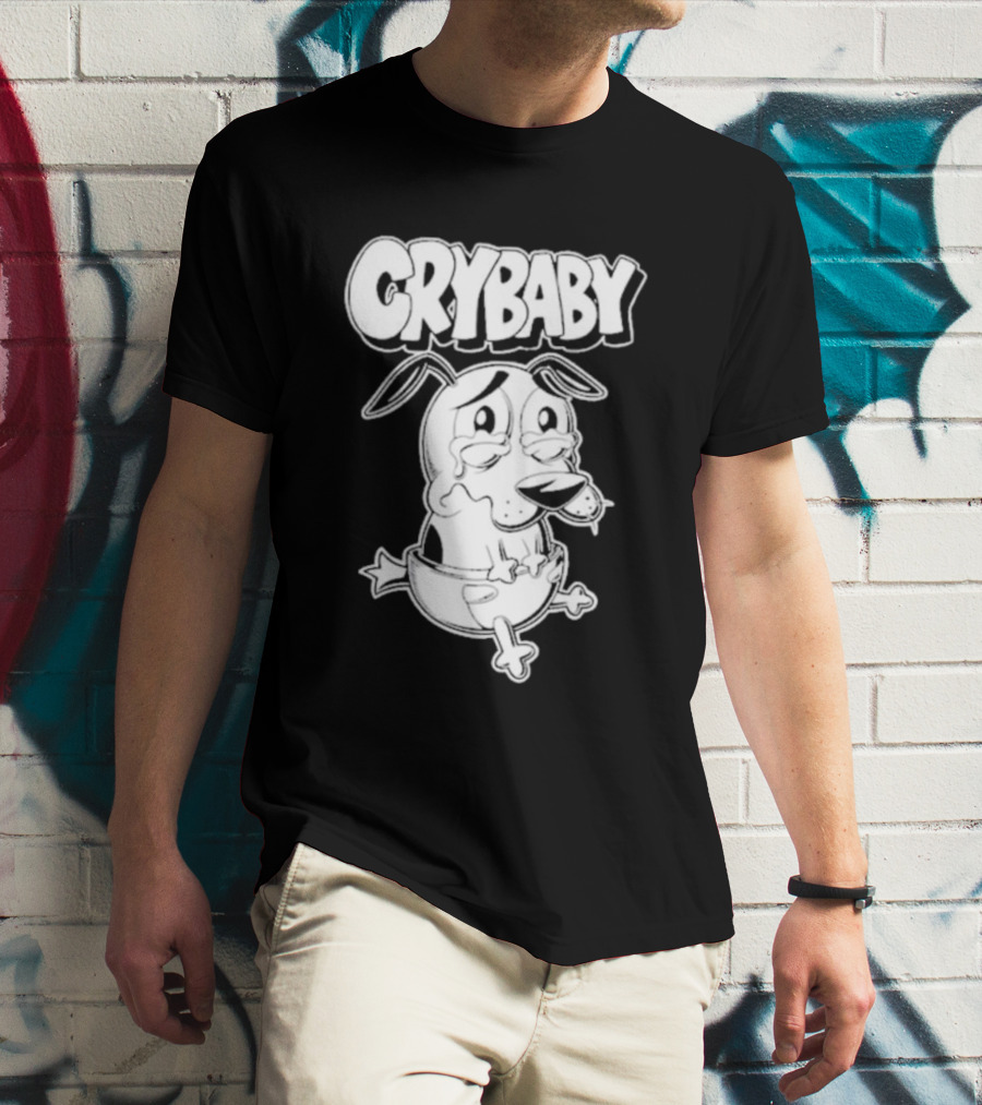 CRYBABY Olafh Ace Tearful Cartoon Dog T-Shirt