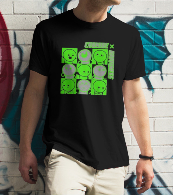 Cyanide X Happiness Neon Green Faces T-Shirt