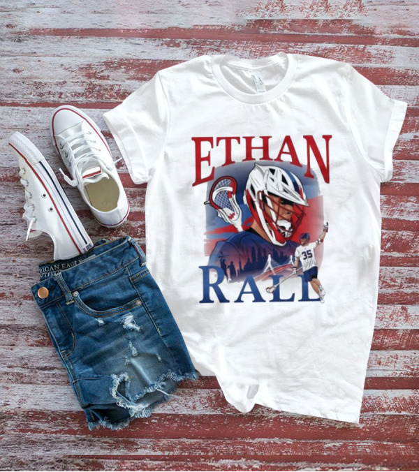 Ethan Rall Lacrosse Helmet Player Illustration 35 T-Shirt