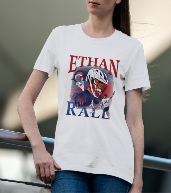 Ethan Rall Lacrosse Helmet Player Illustration 35 T-Shirt