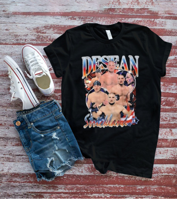 Desean Strickland Patriotic MMA Fighter Collage T-Shirt
