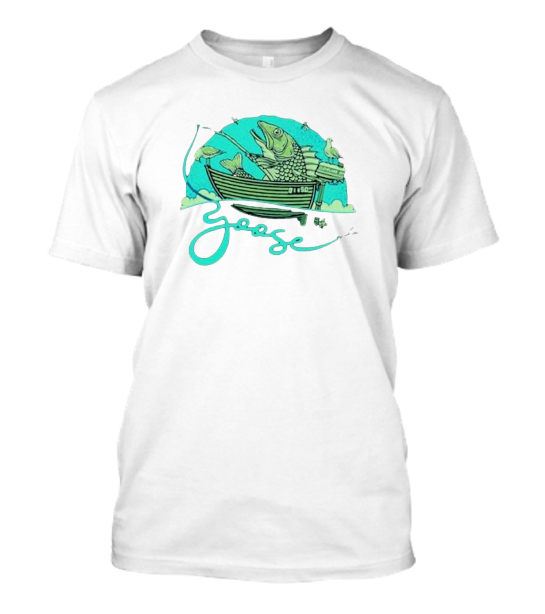 Goose June 16 2024 Cleveland Jacobs Pavilion Concert Big Fish Boat And Bird T-Shirt