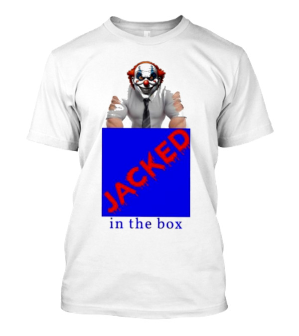 JACKED In The Box Clown Concept With Red-Blue Contrast T-Shirt