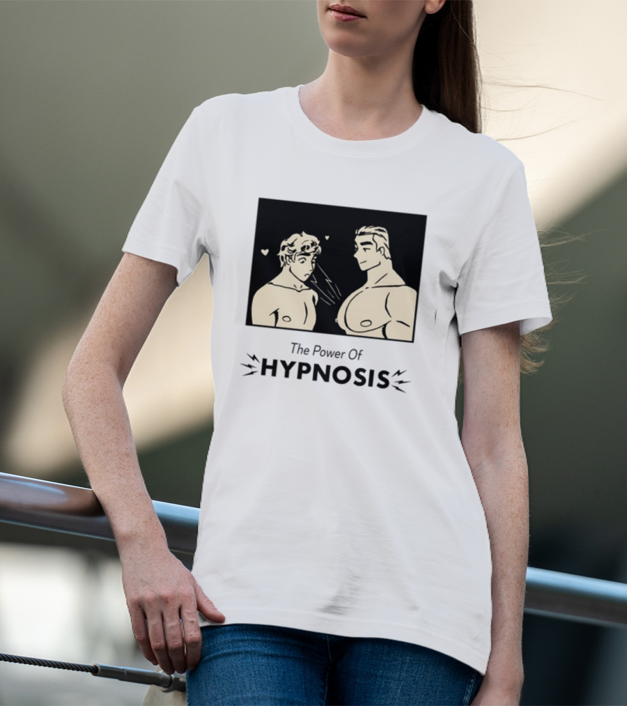 Hypnosis Power With Mesmerized Characters And Heart Symbols T-Shirt