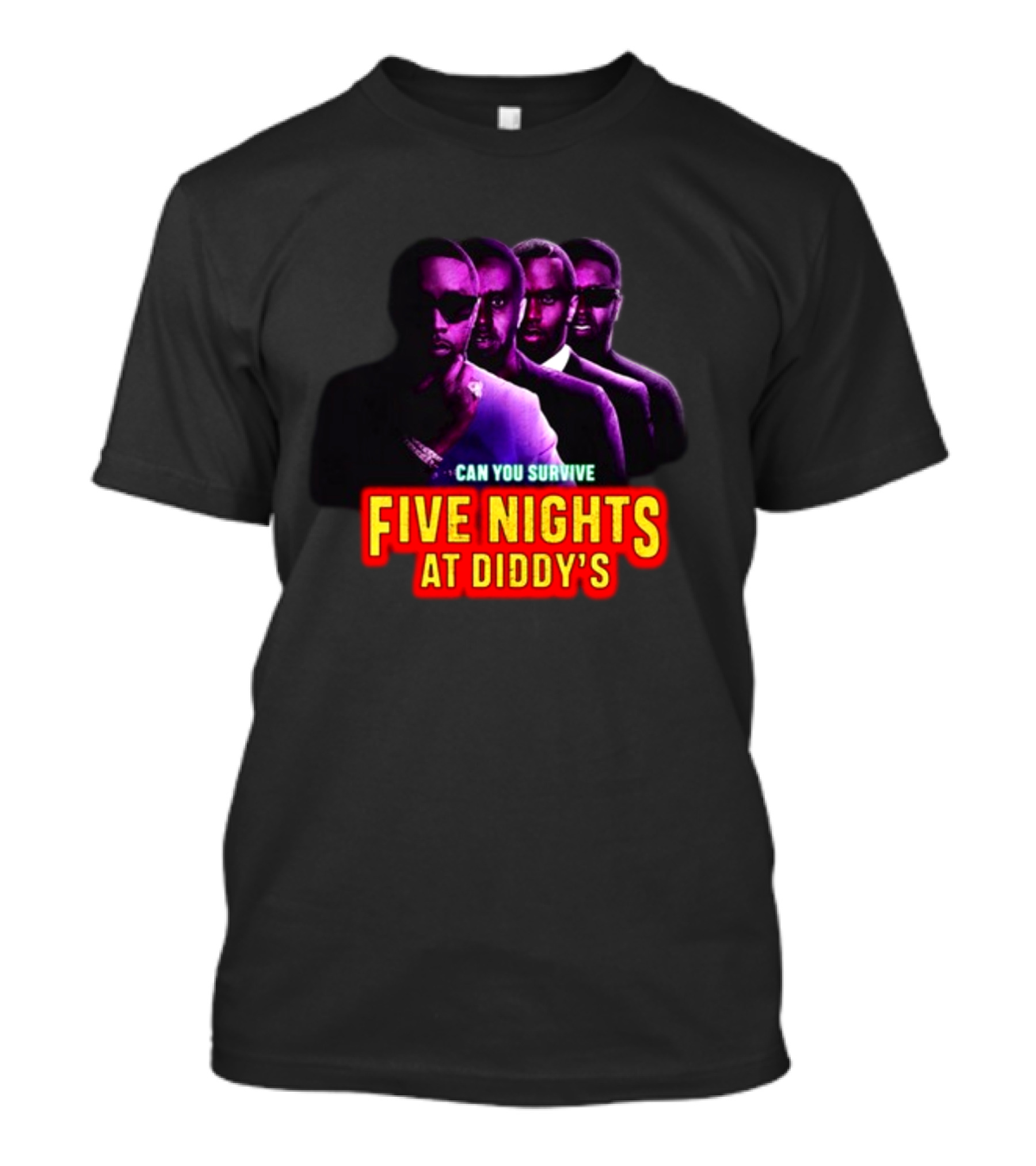 Can You Survive Five Nights At Diddy's Bold Neon Challenge T-Shirt