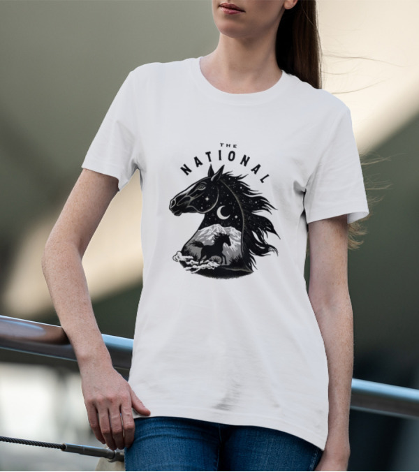 The National Mustang Starry Night Landscape Horse T-Shirt