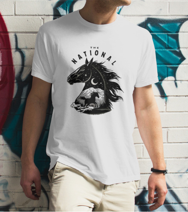 The National Mustang Starry Night Landscape Horse T-Shirt