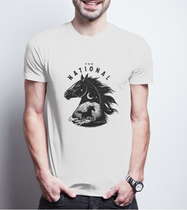 The National Mustang Starry Night Landscape Horse T-Shirt