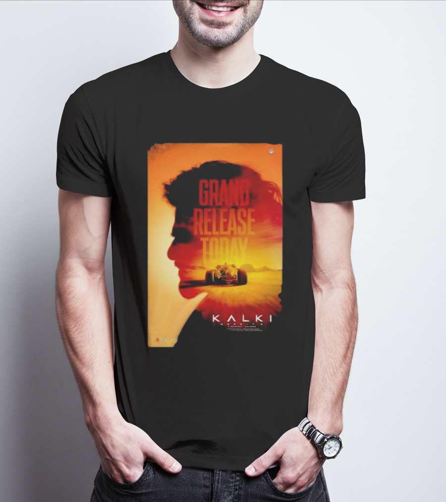 Grand Release Today Kalki Silhouette And Racing Car T-Shirt