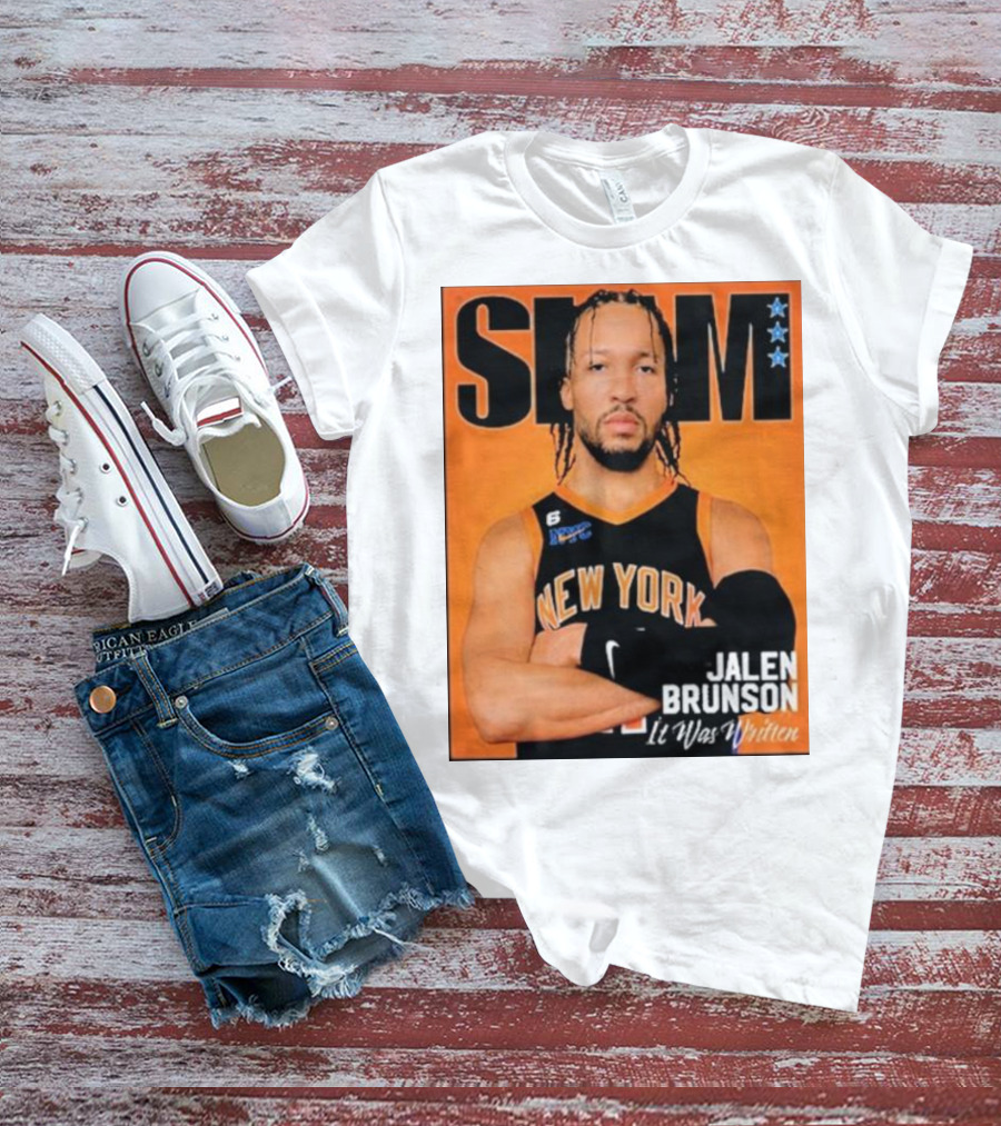 Slam Jalen Brunson New York It Was Written Cover T-Shirt