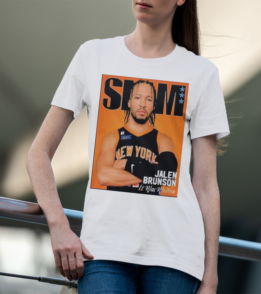 Slam Jalen Brunson New York It Was Written Cover T-Shirt