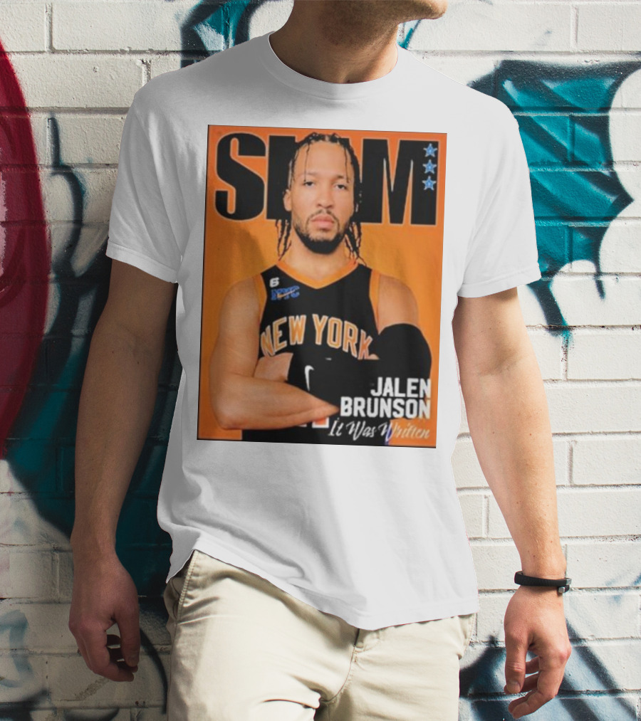 Slam Jalen Brunson New York It Was Written Cover T-Shirt