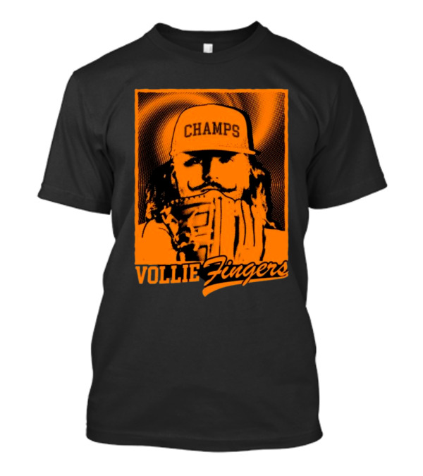 Vollie Fingers Champs Baseball Icon With Glove And Hat T-Shirt