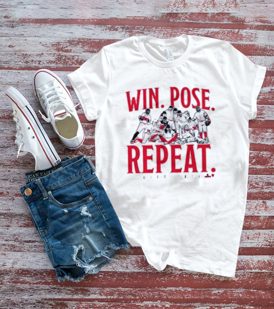 Minnesota Baseball Win Pose Repeat Team T-Shirt