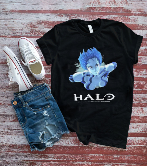 Halo Cortana AI Character Blue Avatar T-Shirt