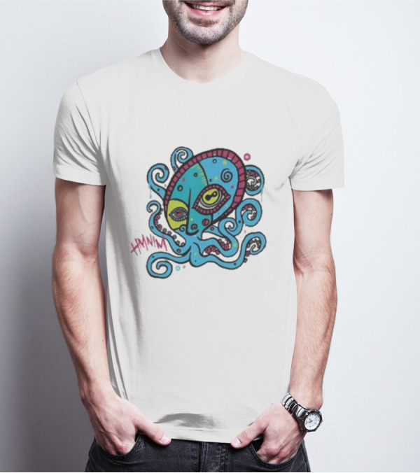 HMNIM Hi My Name Is Mark Cubist Octopus Mask T-Shirt