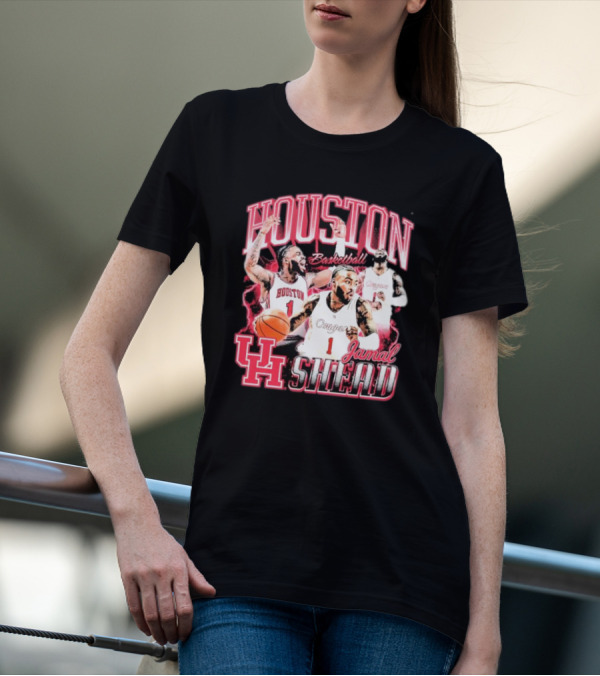 Jamal Shead Houston Cougars Basketball U H T-Shirt