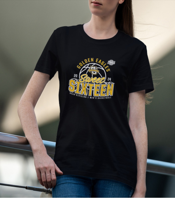 Marquette Golden Eagles 2024 Sweet Sixteen NCAA Division I Men's Basketball March Madness T-Shirt