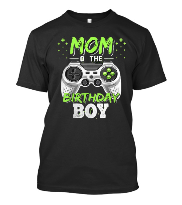 Mom Of The Birthday Boy Video Gamer Party Controller Matching T-Shirt