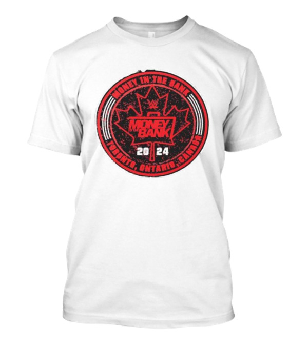 Money In The Bank 2024 Toronto Ontario Canada WWE Emblem Red T-Shirt